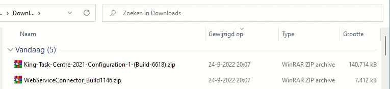 zipbestanden in downloads