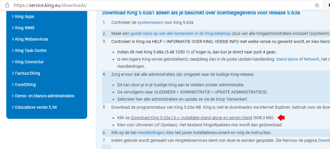 downloadlink aanklikken